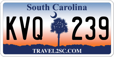 SC license plate KVQ239