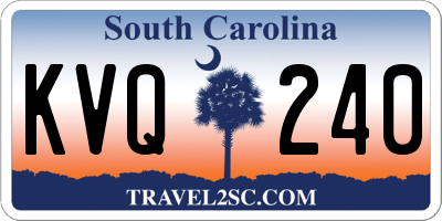 SC license plate KVQ240