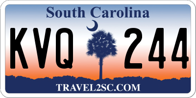 SC license plate KVQ244