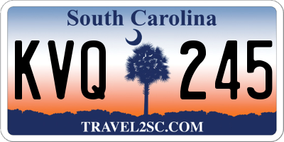 SC license plate KVQ245