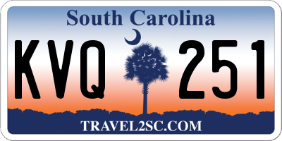 SC license plate KVQ251