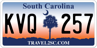 SC license plate KVQ257