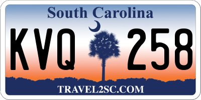 SC license plate KVQ258