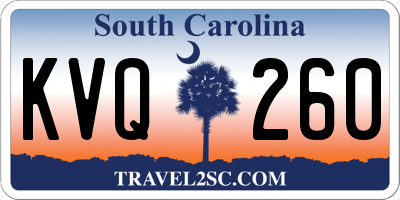 SC license plate KVQ260
