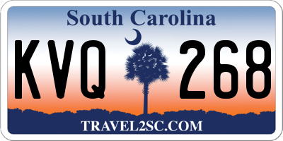 SC license plate KVQ268