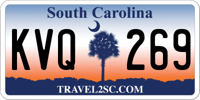 SC license plate KVQ269