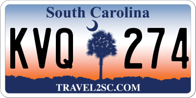 SC license plate KVQ274