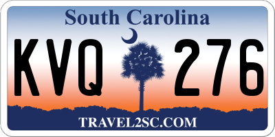 SC license plate KVQ276