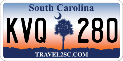 SC license plate KVQ280