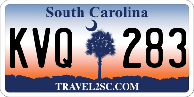 SC license plate KVQ283