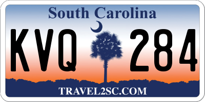 SC license plate KVQ284