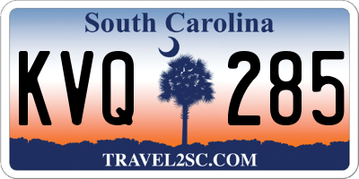 SC license plate KVQ285