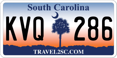 SC license plate KVQ286