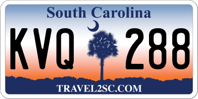 SC license plate KVQ288