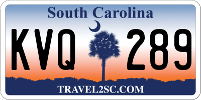 SC license plate KVQ289