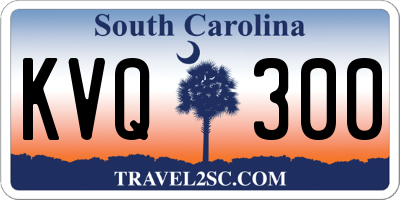 SC license plate KVQ300