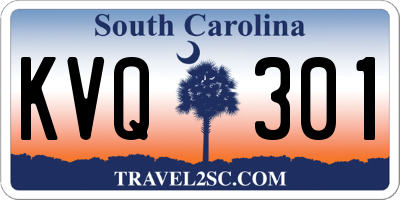 SC license plate KVQ301