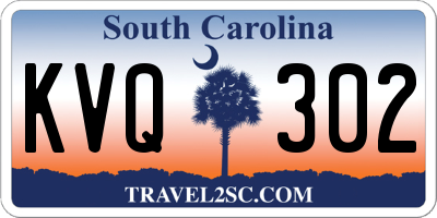 SC license plate KVQ302