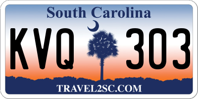 SC license plate KVQ303