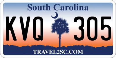 SC license plate KVQ305