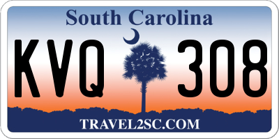 SC license plate KVQ308