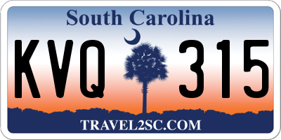SC license plate KVQ315