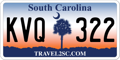 SC license plate KVQ322