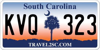SC license plate KVQ323
