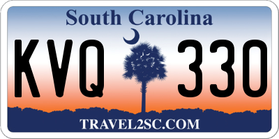 SC license plate KVQ330