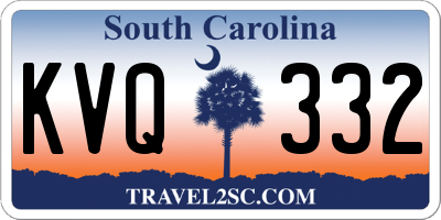 SC license plate KVQ332