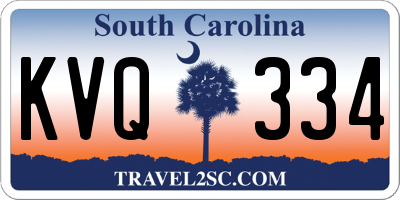 SC license plate KVQ334