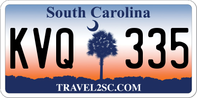 SC license plate KVQ335