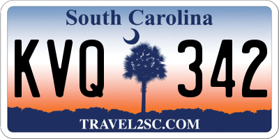 SC license plate KVQ342