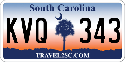 SC license plate KVQ343