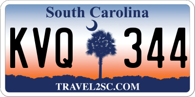 SC license plate KVQ344