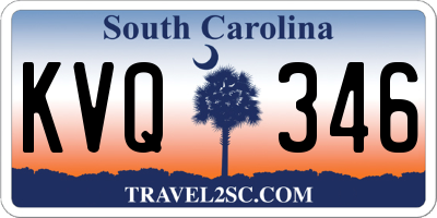 SC license plate KVQ346