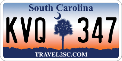 SC license plate KVQ347