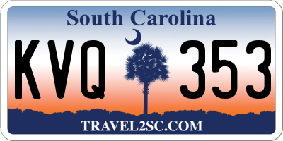 SC license plate KVQ353