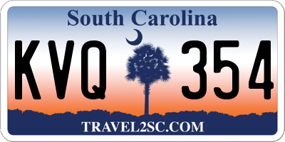 SC license plate KVQ354