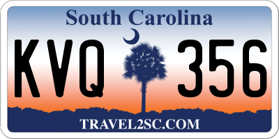 SC license plate KVQ356