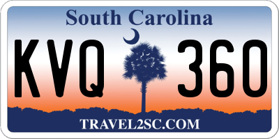 SC license plate KVQ360