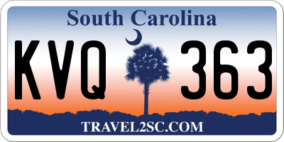 SC license plate KVQ363