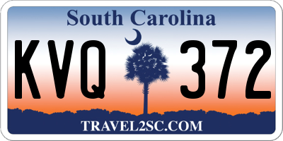SC license plate KVQ372