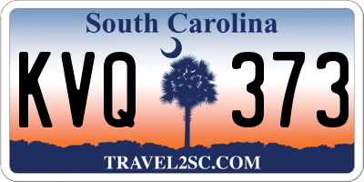 SC license plate KVQ373