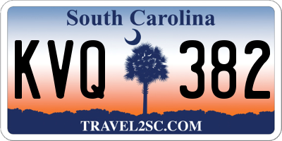 SC license plate KVQ382