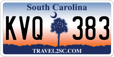 SC license plate KVQ383