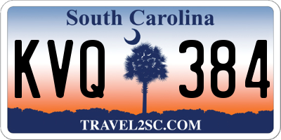 SC license plate KVQ384