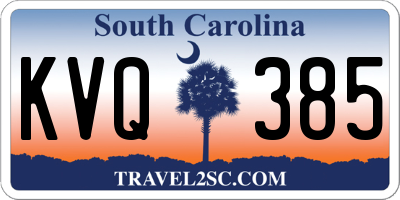 SC license plate KVQ385