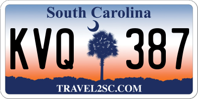 SC license plate KVQ387