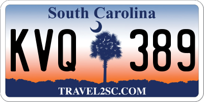 SC license plate KVQ389